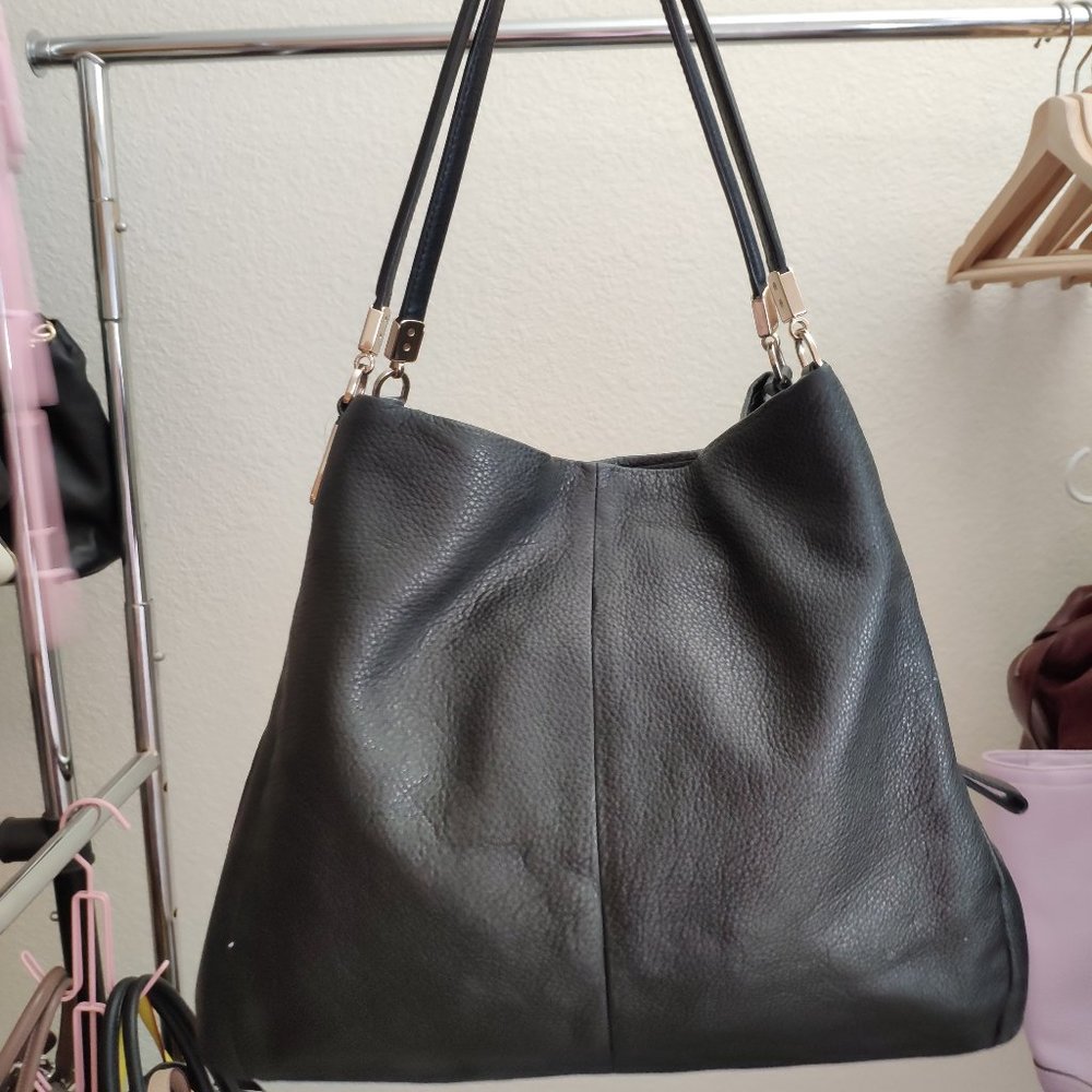 Coach black  leather shoulder bag, purse, HOBO bag, handbag